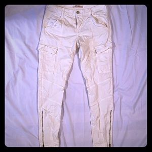 J Brand White Cargo Pants